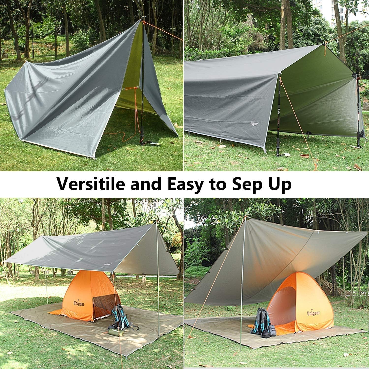 Camping Tarp Waterproof Rain Fly, 