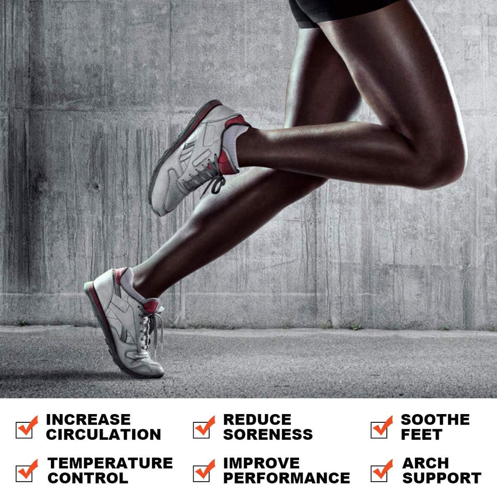 Sports Ankle Socks Thick Cushion Cotton Low Cut Running Athletic Socks for Men Women (6 Pairs)
