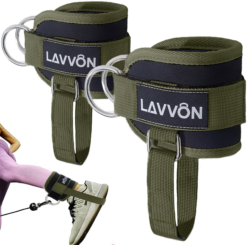 Ankle Straps for Cable Machines Kickbacks - Glute Workout Cuffs Padded | Adjustable Comfort Attachments for Gym Accessories Ankle Cuff Cable Machine Glute Kick Back Straps-Women Leg Extensions/Curls