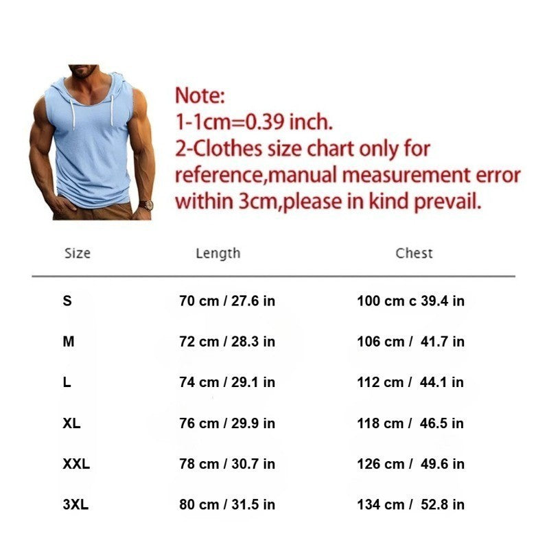 Mens Loose Workout Hoodie Vest 