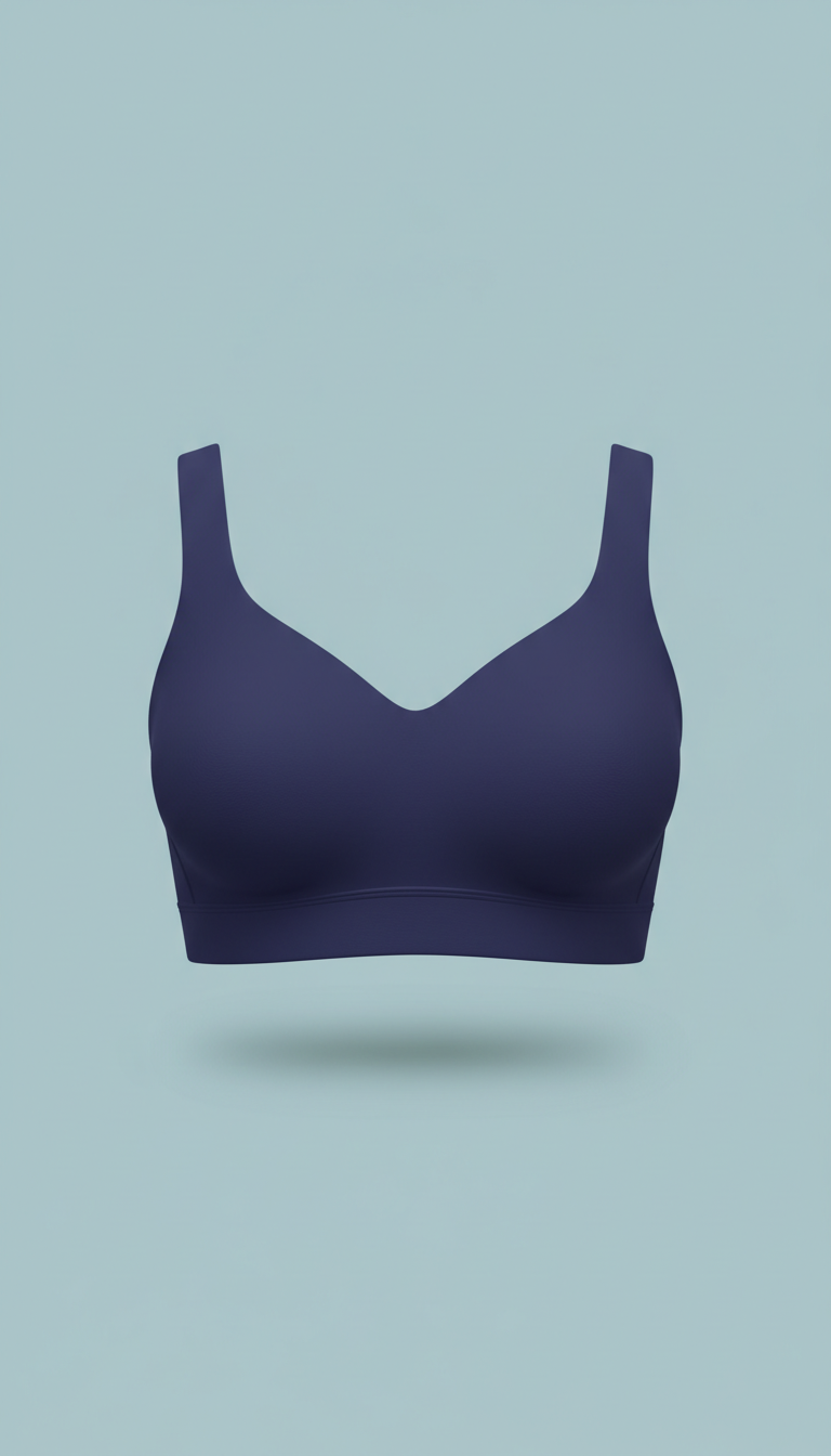 Supportive sports bra wide band