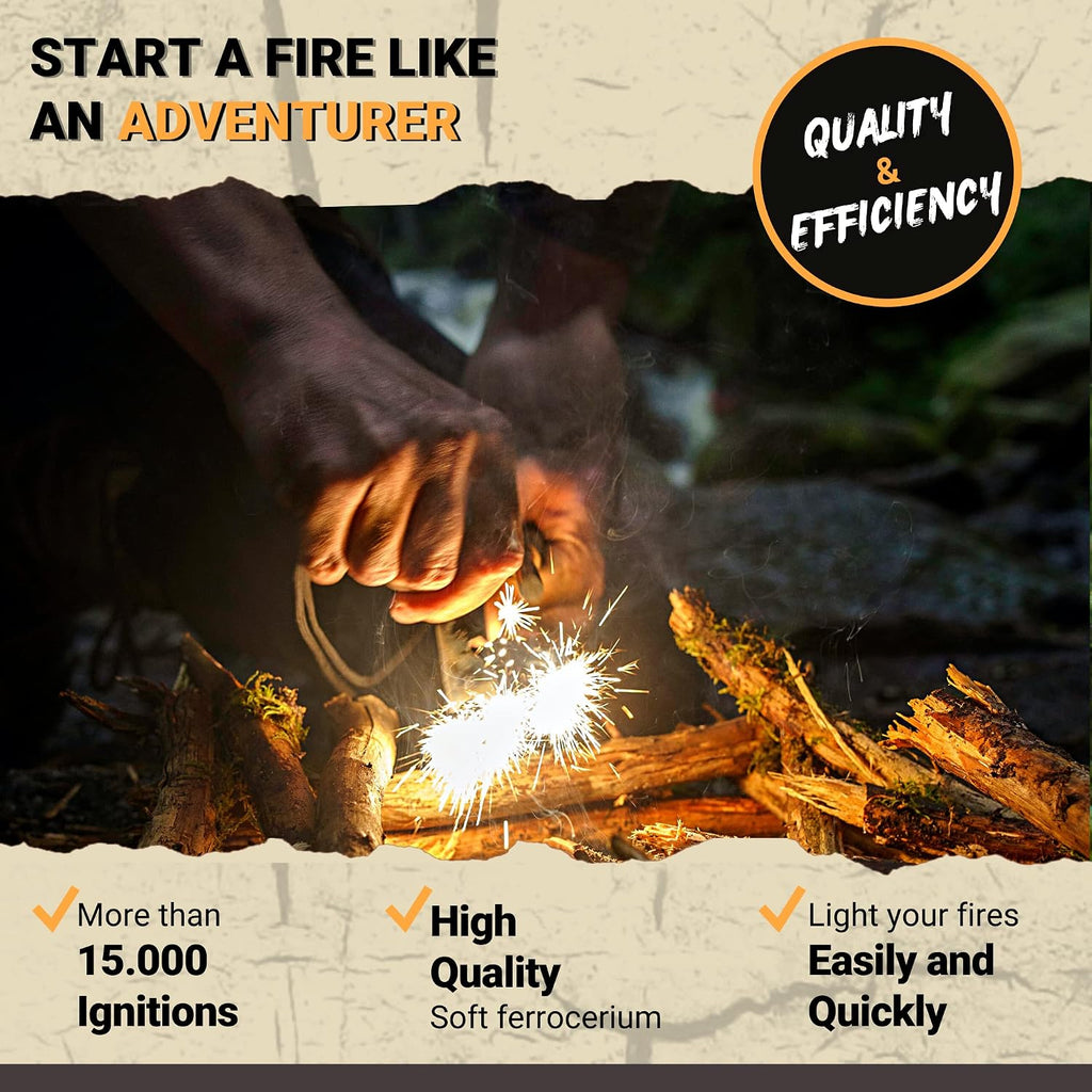 Survival Flint and Steel - Fire Starter Ferrocerium