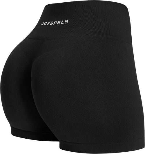 Womens Seamless Gym Shorts - High Waist Booty Running Yoga Sports Workout Activewear Shorts for Women