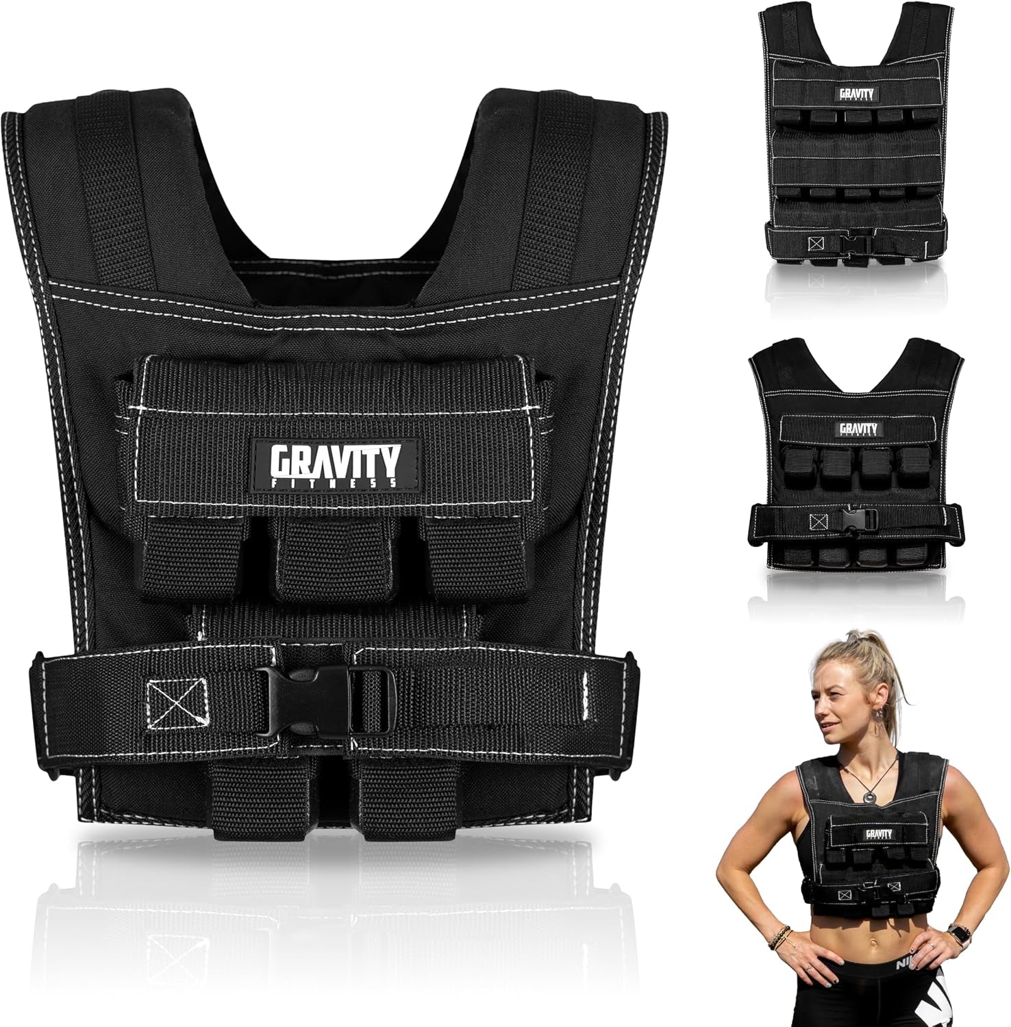 Weighted Vest for Men & Women - Adjustable Fitness Weight Vest for Workout, Running, Walking, Strength Training, & Calisthenics Training Home & Commercial Gym - 10Kg / 20Kg / 30Kg
