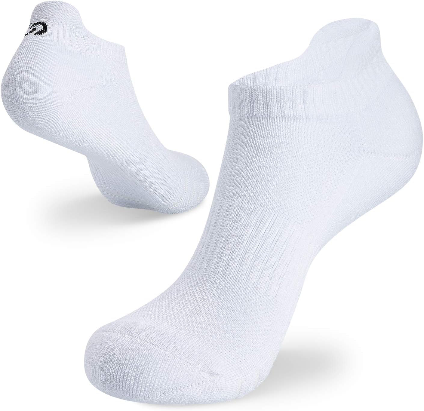 Sports Ankle Socks Thick Cushion Cotton Low Cut Running Athletic Socks for Men Women (6 Pairs)