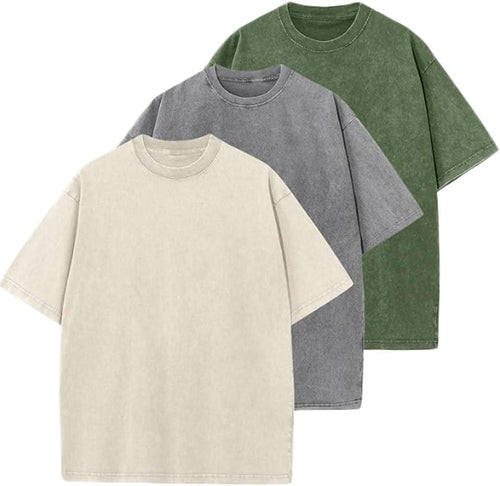 3 Packs Mens Oversized T Shirt Vintage 