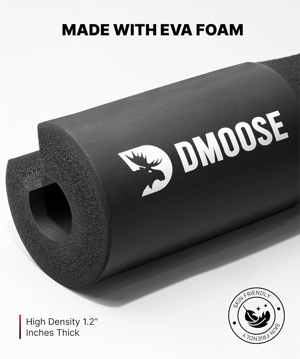Barbell Pad for Hip Thrust, Squat & Lunges - Non-Slip Thick Foam Cushion for Neck and Back Support with Two Straps - Hip Thrust Pad for Leg Day - Fits All Olympic Bars and Smith Machine