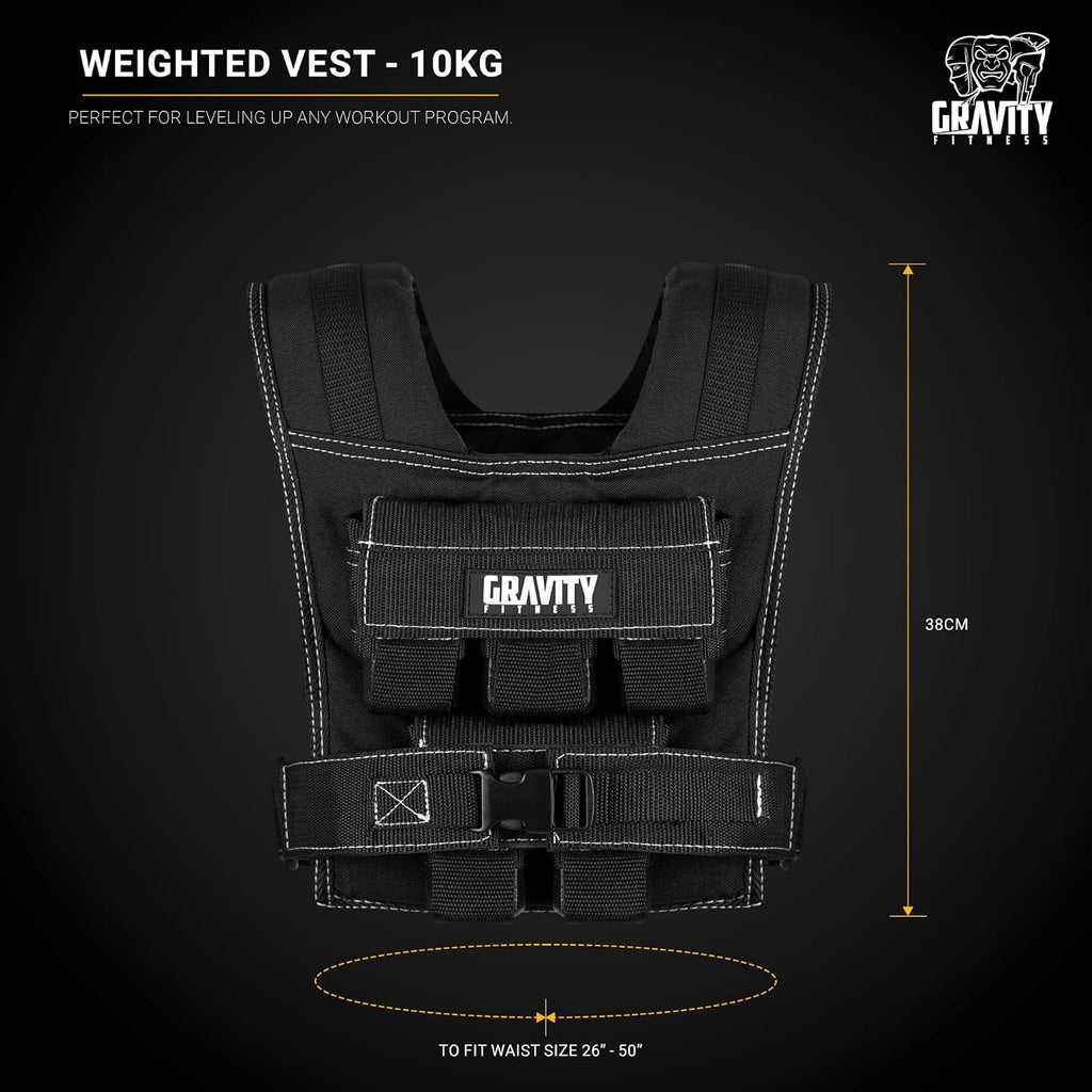 Weighted Vest for Men & Women - Adjustable Fitness Weight Vest for Workout, Running, Walking, Strength Training, & Calisthenics Training Home & Commercial Gym - 10Kg / 20Kg / 30Kg