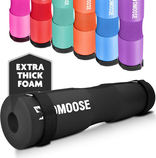 Barbell Pad for Hip Thrust, Squat & Lunges - Non-Slip Thick Foam Cushion for Neck and Back Support with Two Straps - Hip Thrust Pad for Leg Day - Fits All Olympic Bars and Smith Machine