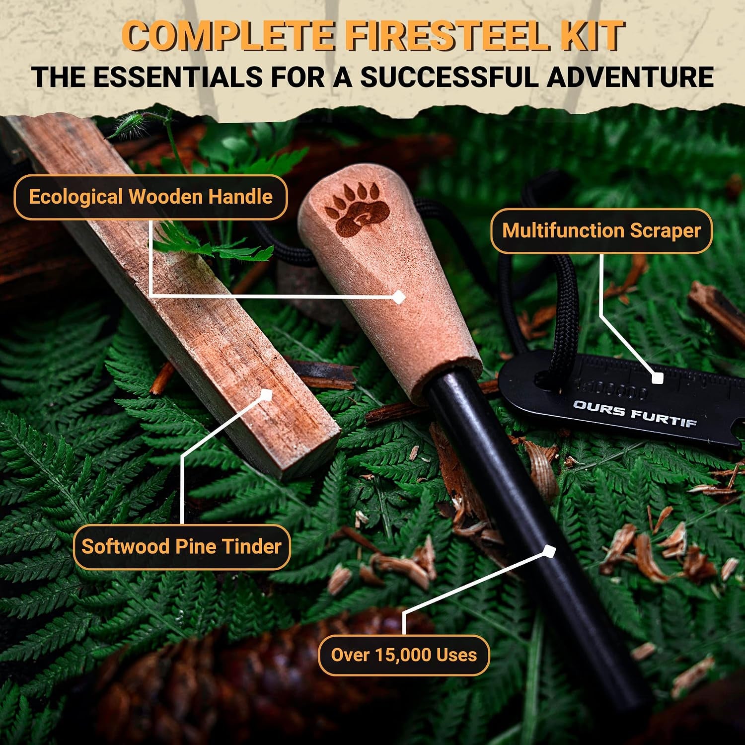 Survival Flint and Steel - Fire Starter Ferrocerium