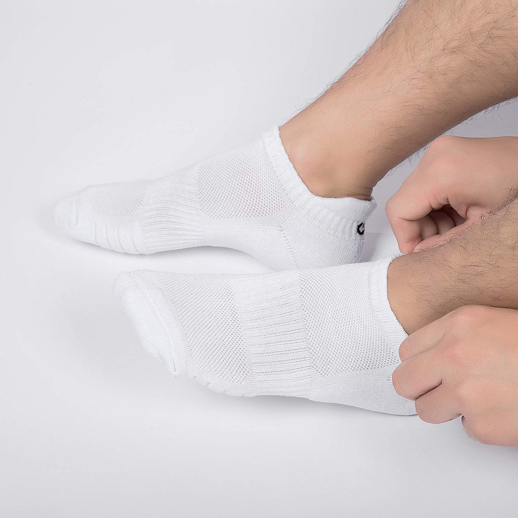Sports Ankle Socks Thick Cushion Cotton Low Cut Running Athletic Socks for Men Women (6 Pairs)