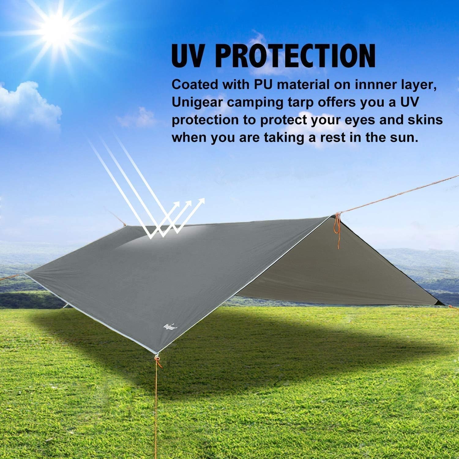 Camping Tarp Waterproof Rain Fly, 